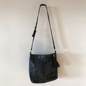 Black Leather Crossbody Bag